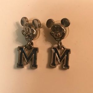 Vintage Disney Mickey Mouse M earrings
